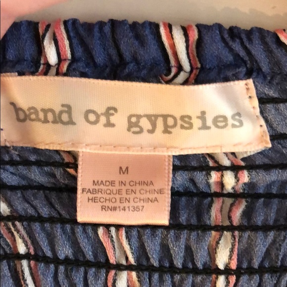 Band Of Gypsies Striped Halter / Crop Top SzM - Picture 7 of 8